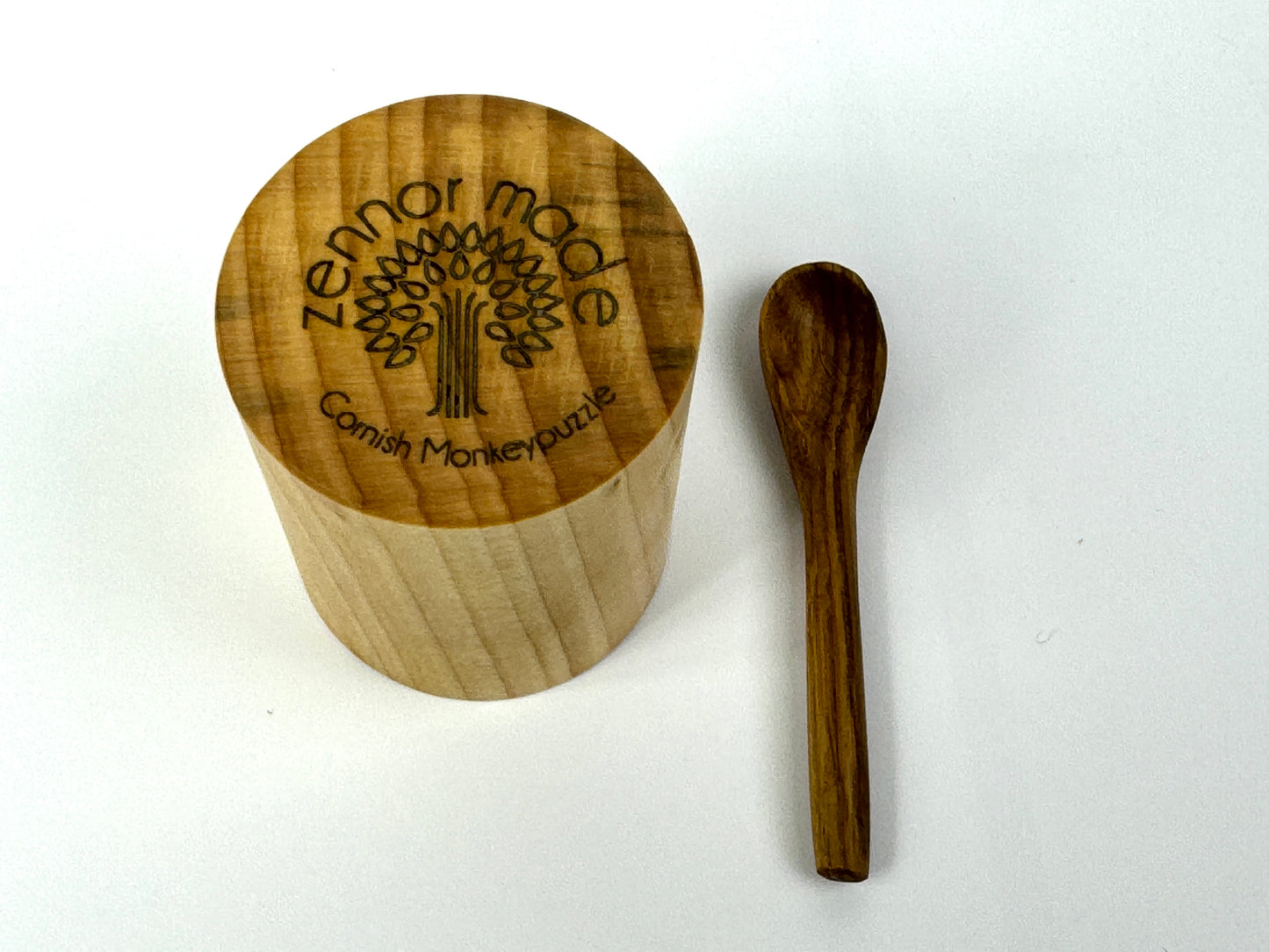 Salt Cellar & Spoon Gift Set Monkeypuzzle & Oak