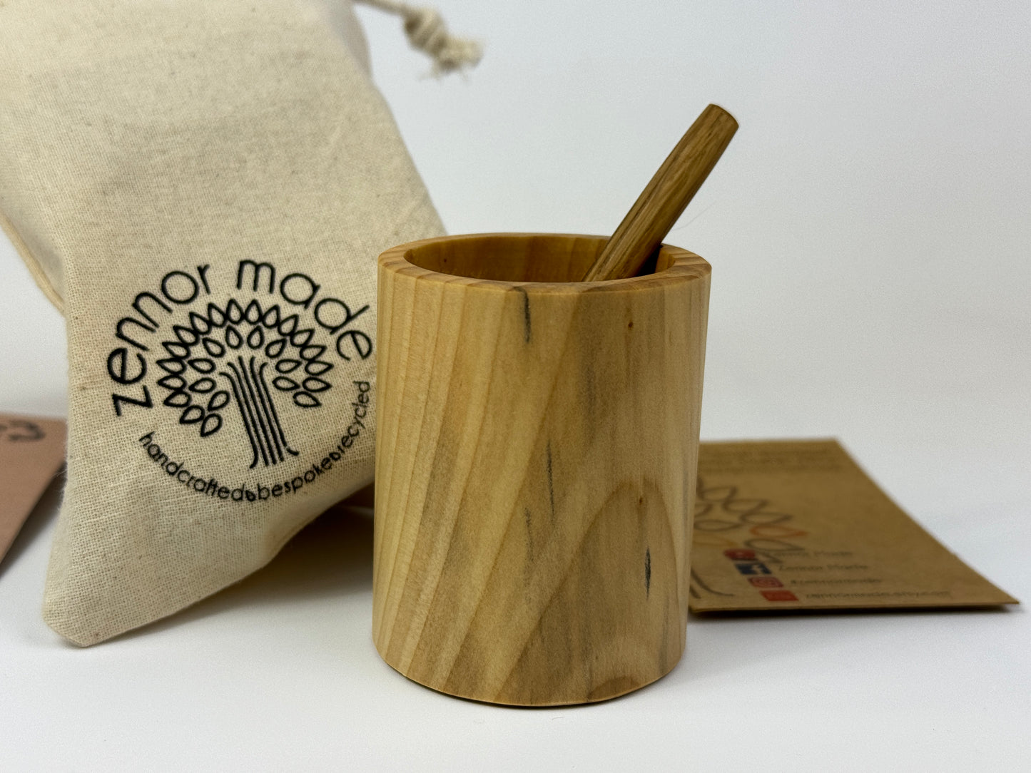 Salt Cellar & Spoon Gift Set Monkeypuzzle & Oak