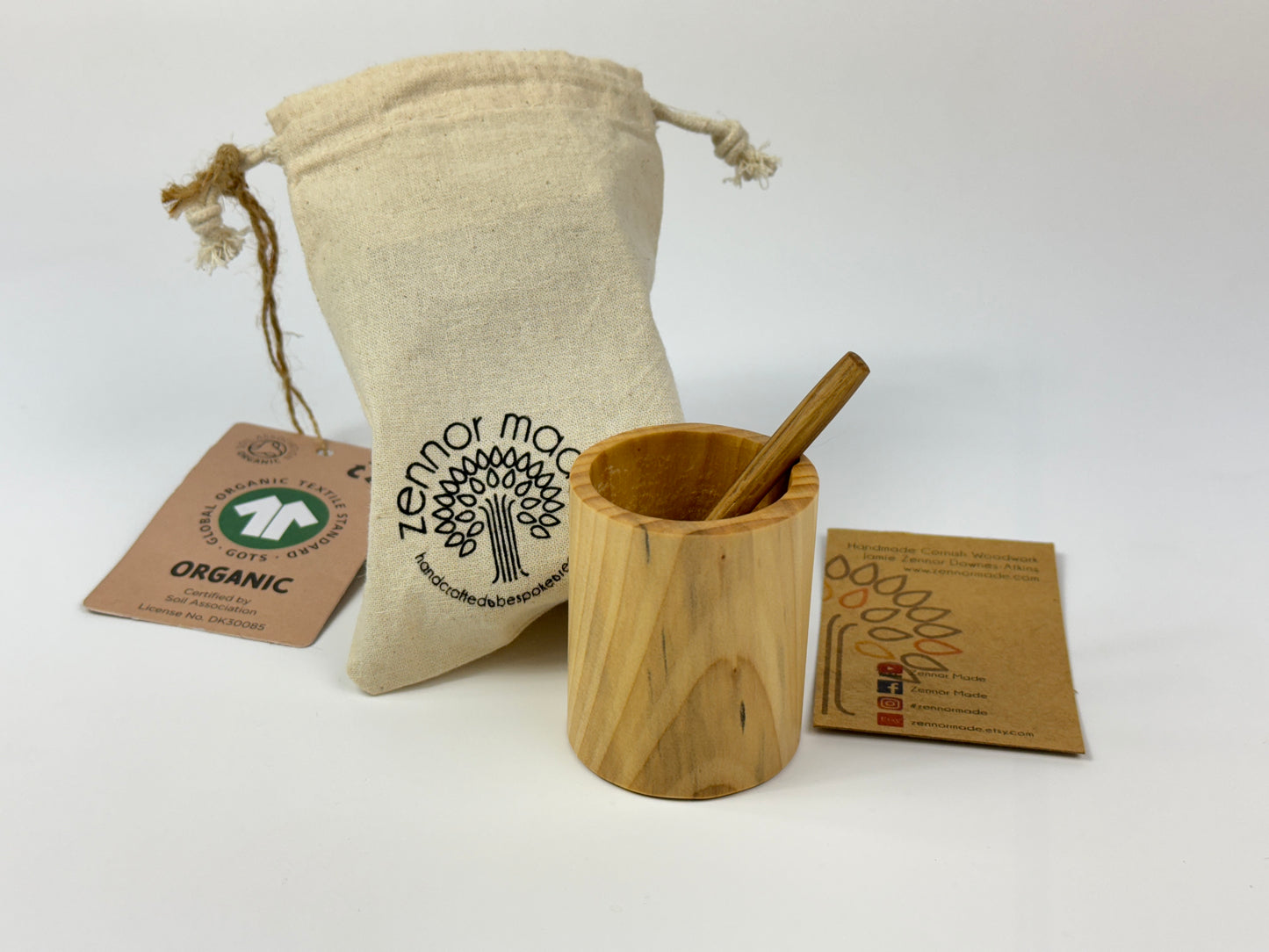 Salt Cellar & Spoon Gift Set Aspen & Oak