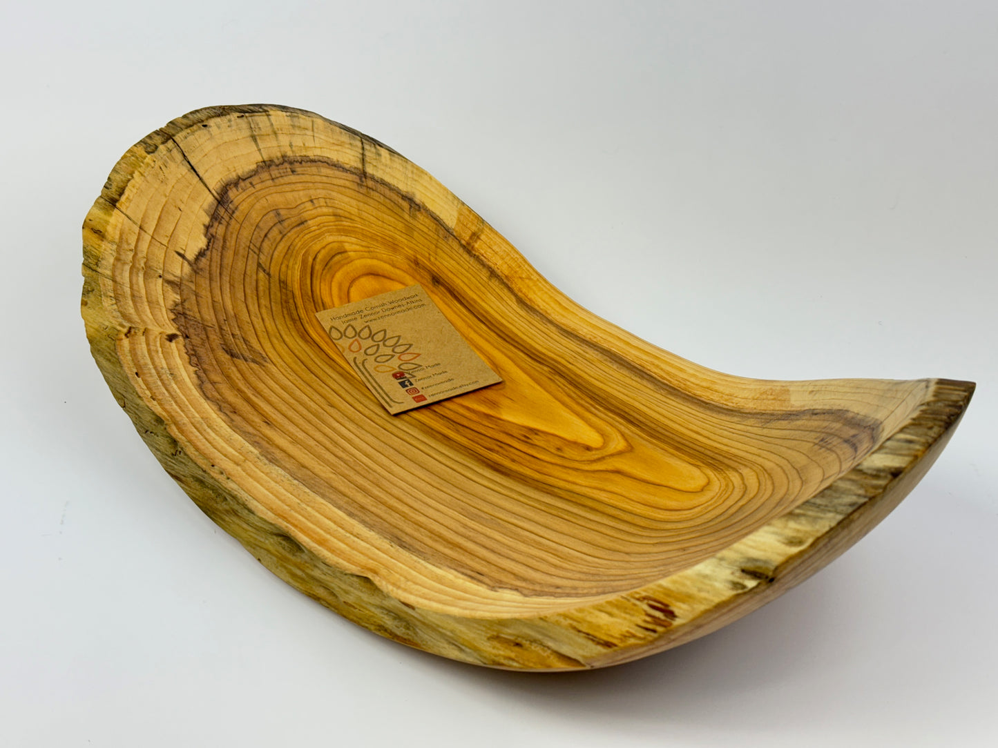 Cornish Yew no 21 Live Edge Bowl 39cm