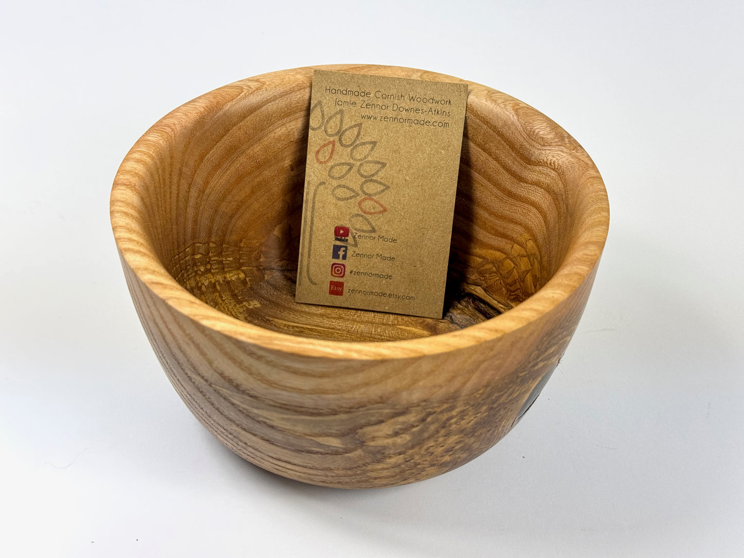 Grampound Cornish Ash Bowl no. 8 - 15cm