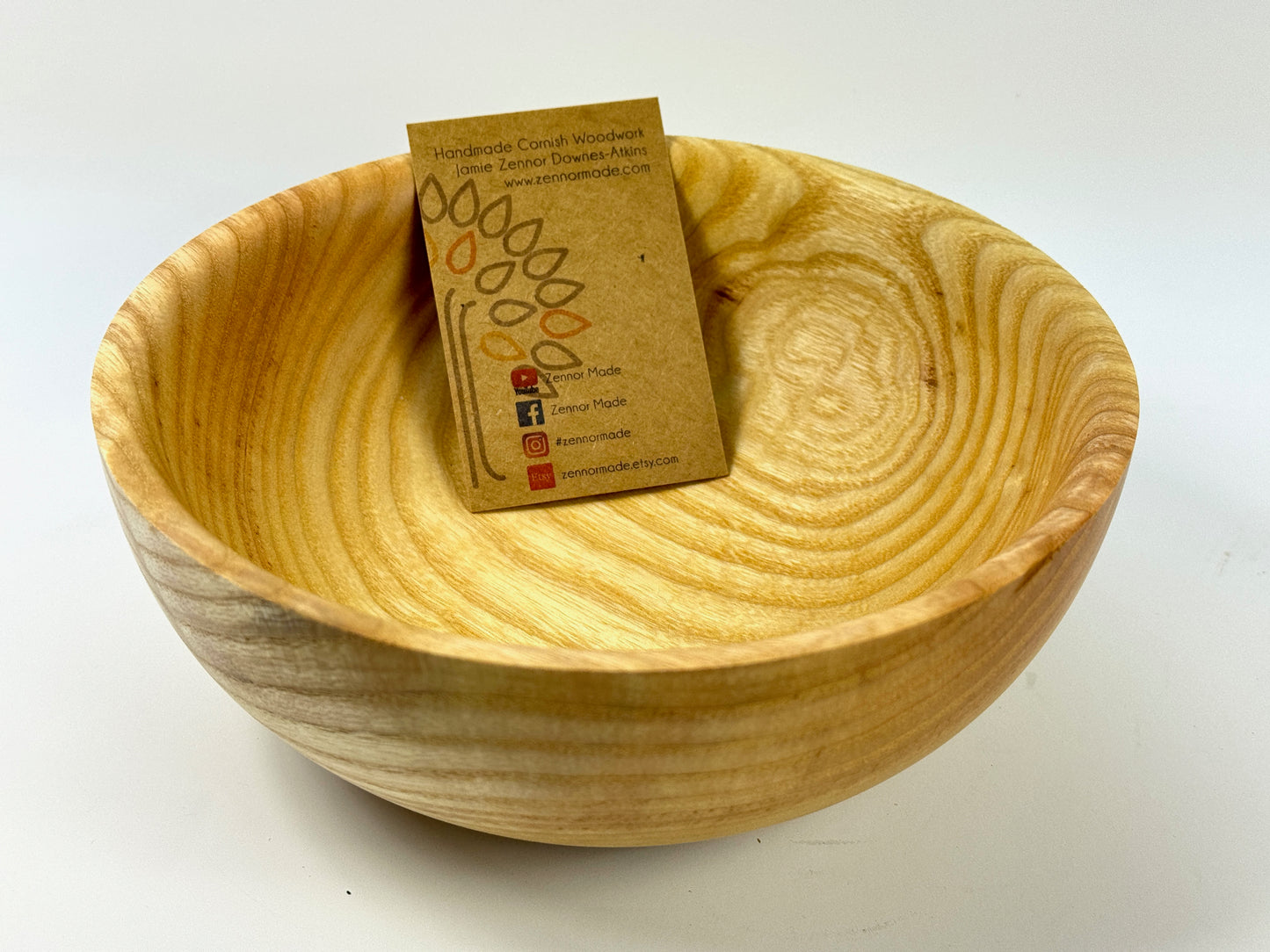 Grampound Cornish Ash Bowl no. 11 - 18cm