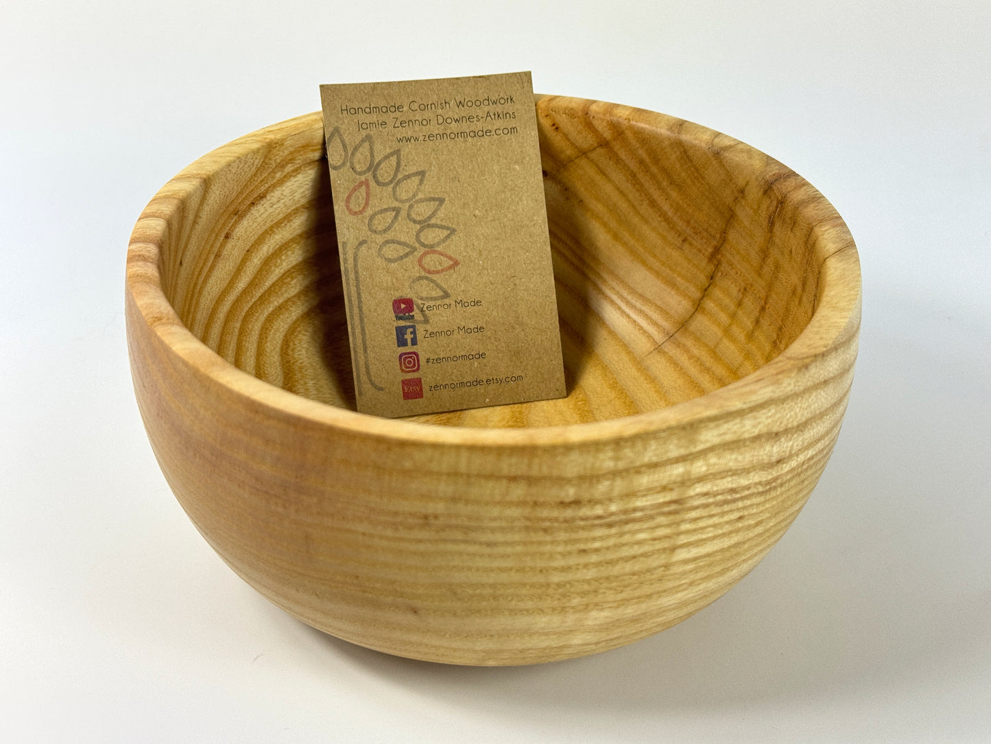 Grampound Cornish Ash Bowl no. 12 - 15cm