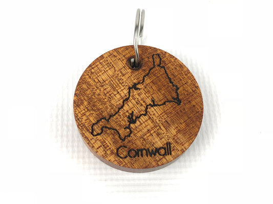 Cornwall Map Keyring