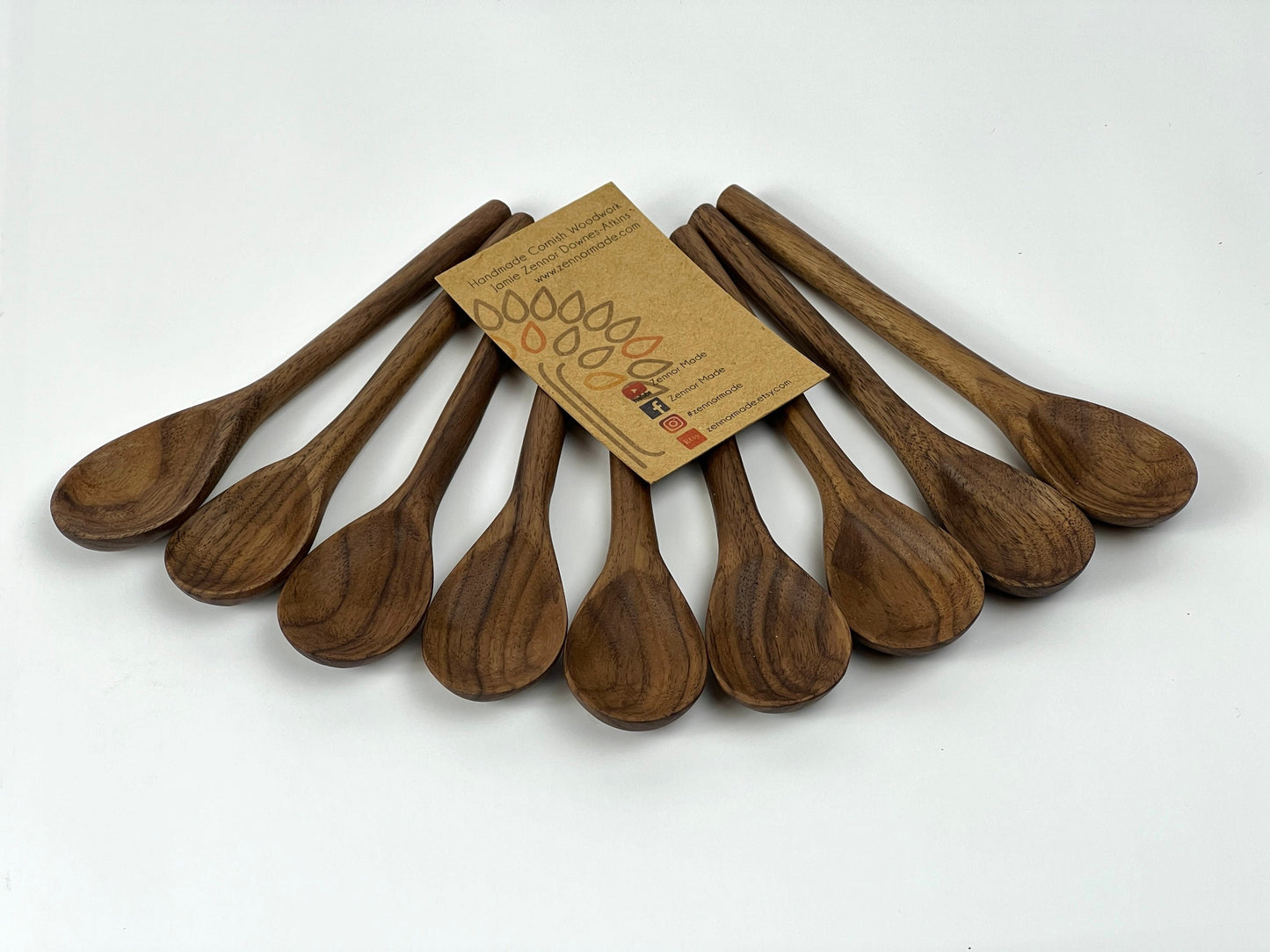 6 Inch Walnut Spoon hand carved wooden spoon 150mm